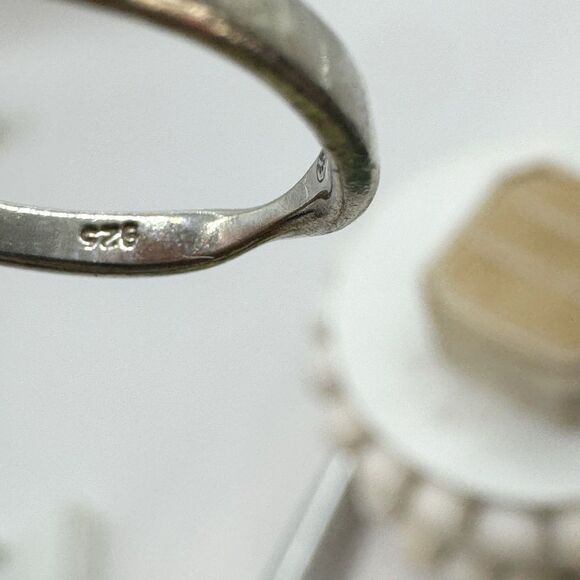 Sterling Silver Minimalist Twisted Simple Band Ring Size 6.5 Signed - Picture 3 of 10